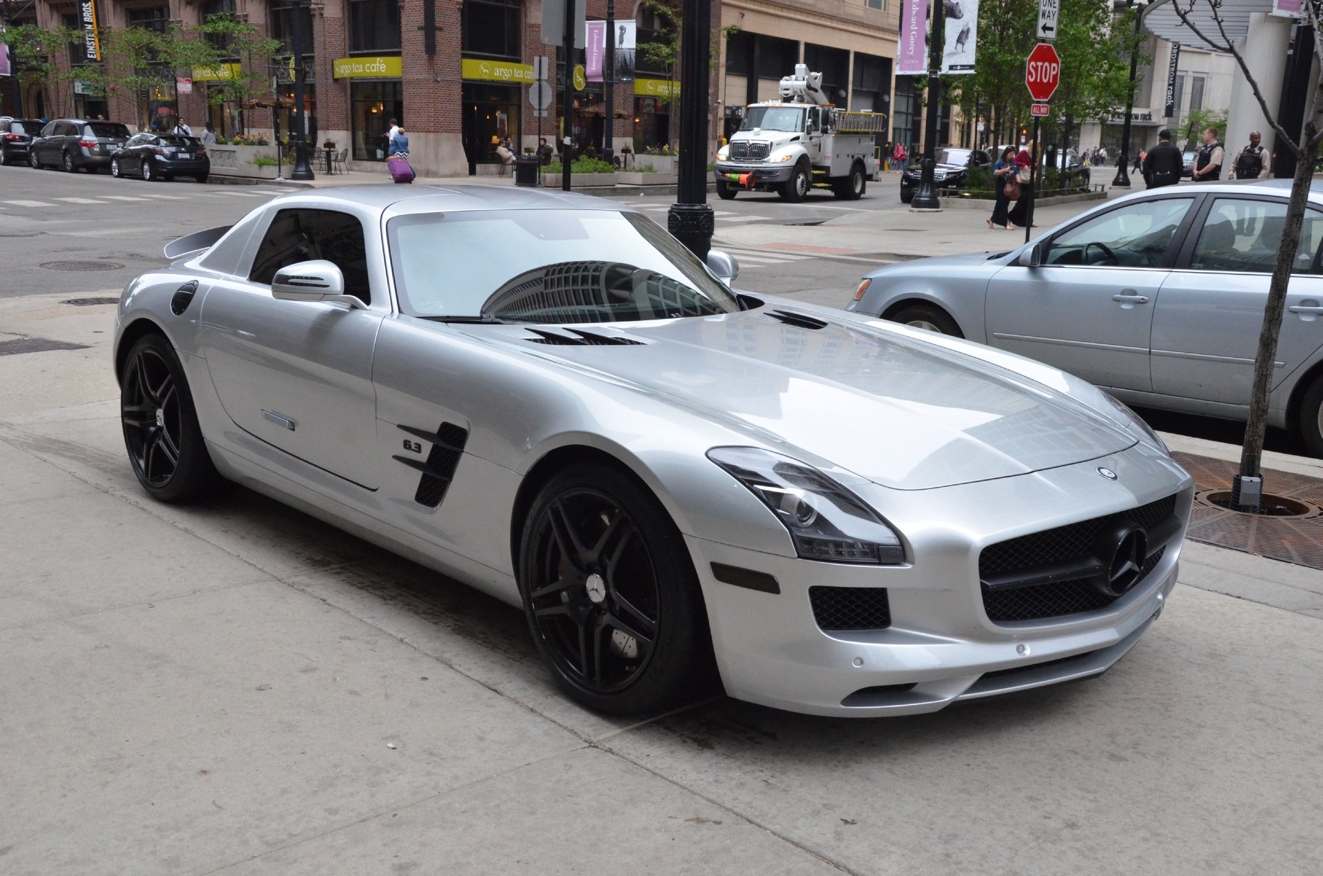 2011, Mercedes, Sls, Amg, Coupe, Germany, Silve Wallpaper