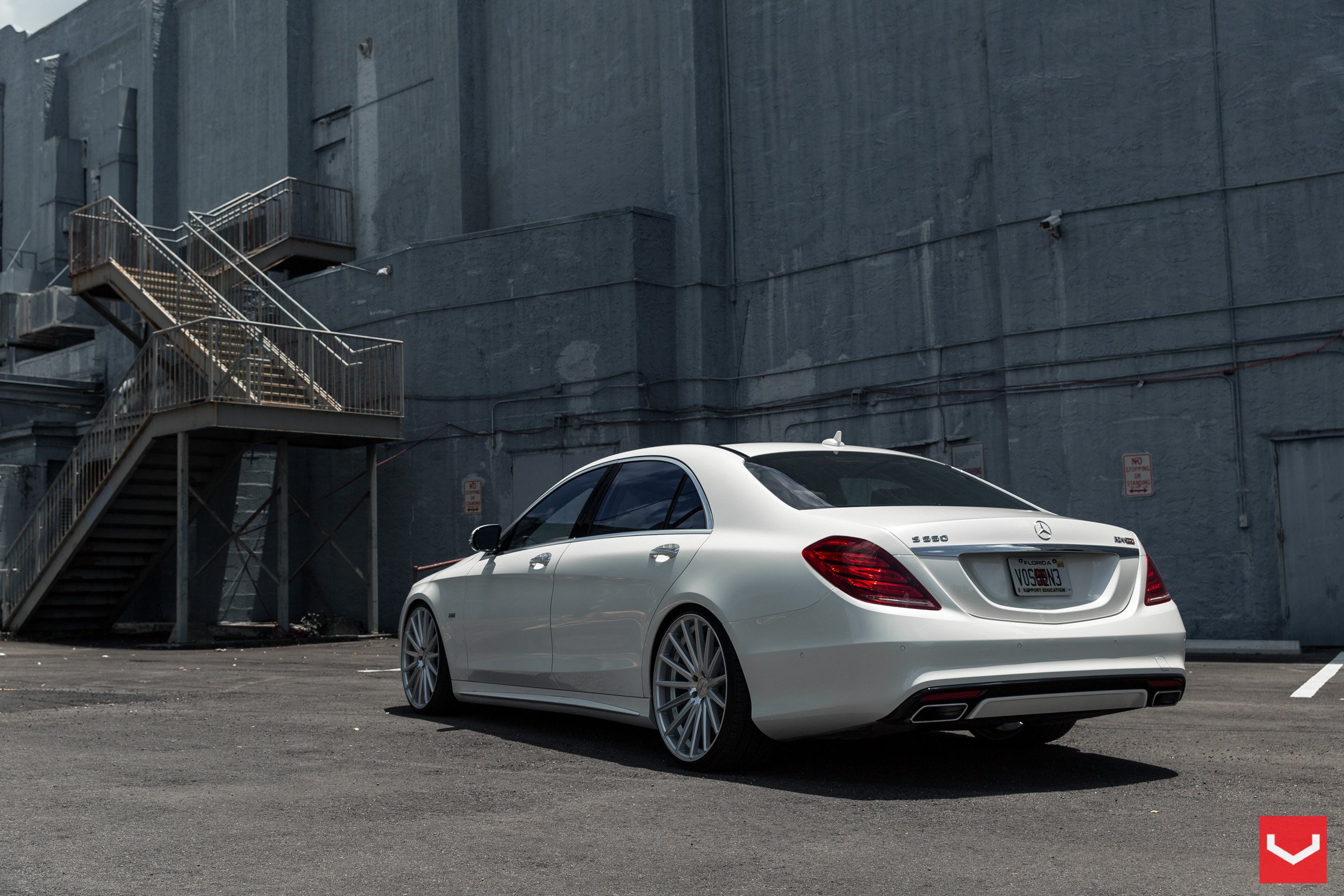 mercedes, S550, Vossen, Wheels, Tuning, White Wallpaper