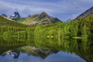 nature, Landscapes, Lakes, Reflection, Trees, Forest, Woods, Mountains, Sky