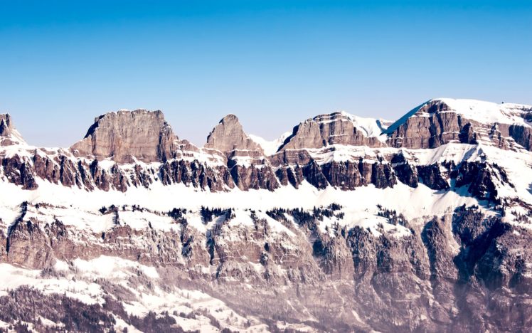 nature, Landscapes, Mountains, Snow, Sky HD Wallpaper Desktop Background