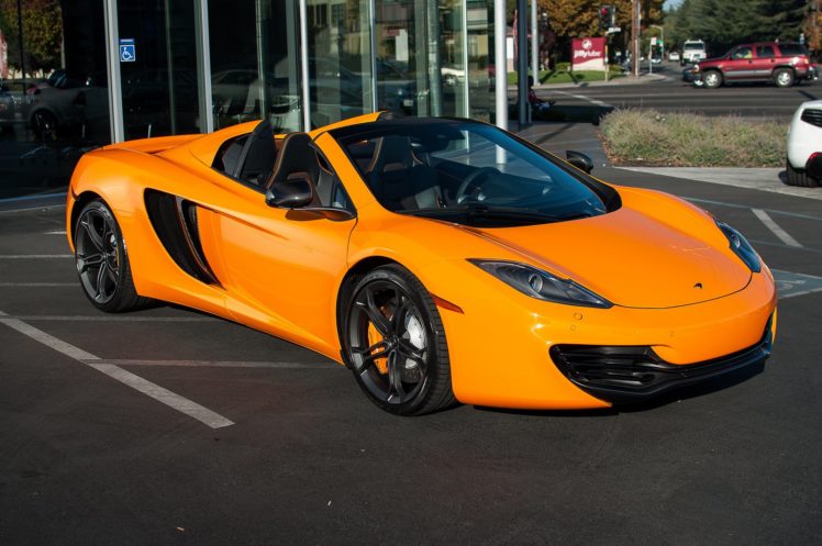 12c, Color, Mclaren, Mp4, Supercar, Spider, Orange HD Wallpaper Desktop Background