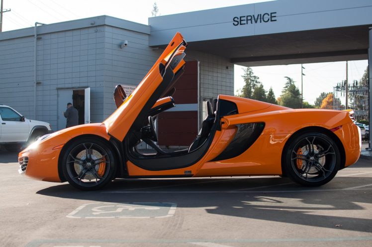 12c, Color, Mclaren, Mp4, Supercar, Spider, Orange HD Wallpaper Desktop Background