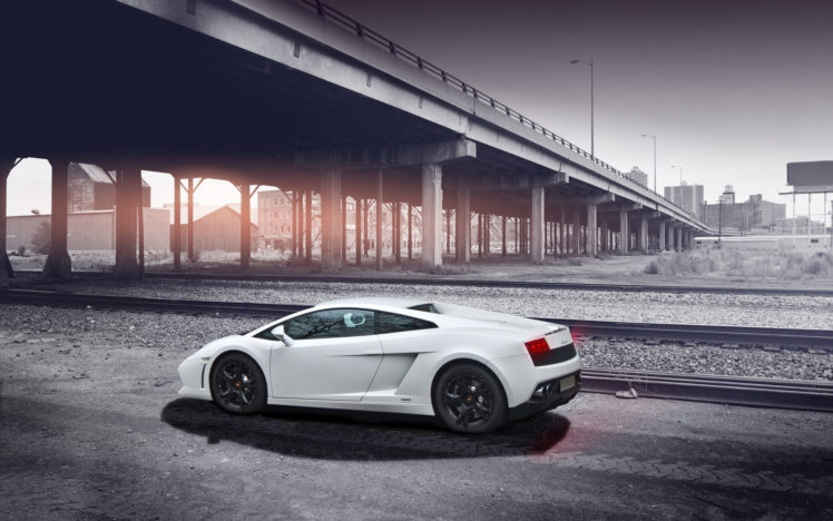 vehicles, Lamborghini, Gallardo, Cars, Bridge HD Wallpaper Desktop Background