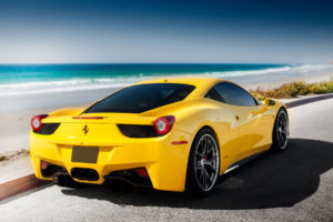 458, Italia, Sea, Ferrari, Tuning, Yellow