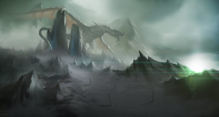 dragon, Fantastic, World, Fantasy HD Wallpaper Desktop Background