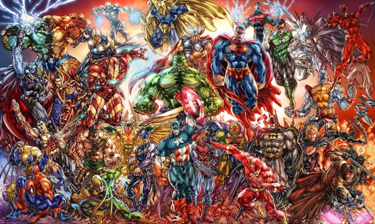 heroes, Comics, Hulk, Hero, Thor, Hero, Superman, Hero, Supergirl, Hero, Fantasy HD Wallpaper Desktop Background