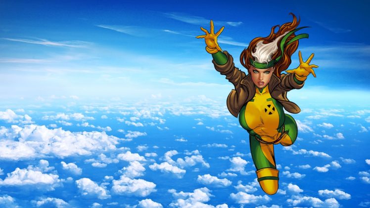 heroes, Comics, Sky, Rogue, Anna, Marie, Clouds, Fantasy, Girls, Superhero, X men HD Wallpaper Desktop Background
