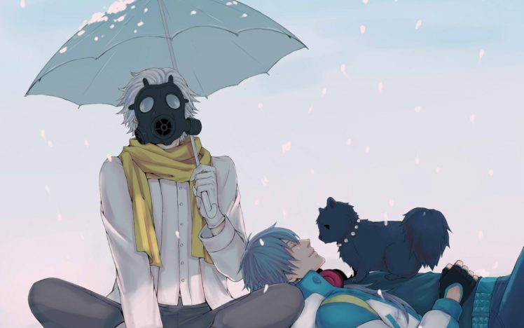 dramatical, Murder, Umbrella, Cats, Animals, Gas, Mask, Winter, Snow, Boy, Flakes, Snow HD Wallpaper Desktop Background