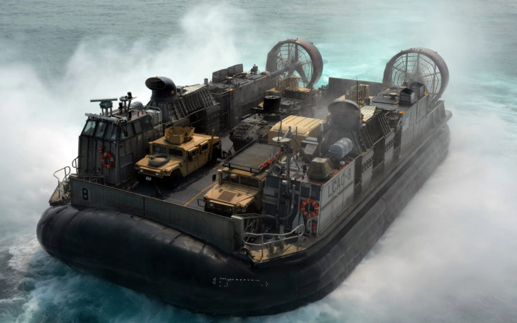 hovercraft, Military, Watercrafts, Boats, Ship, Navy, Ocean, Sea, Trucks HD Wallpaper Desktop Background