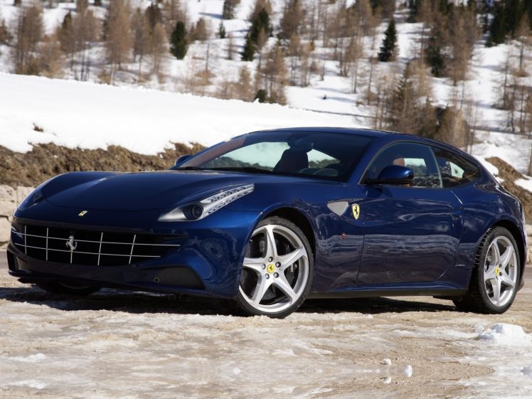 ferrari, Ff, Blue, Bleue, Supercars, 2012 HD Wallpaper Desktop Background