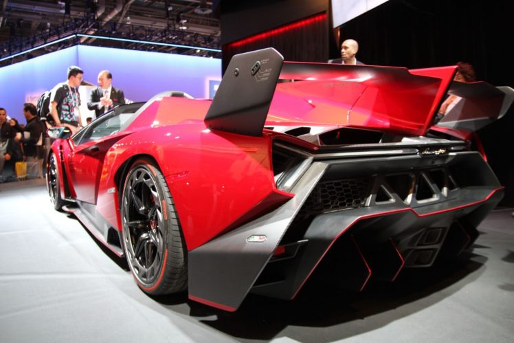 2014, Lamborghini, Roadster, Supercar, Veneno, Rosso, Red, Italan HD Wallpaper Desktop Background