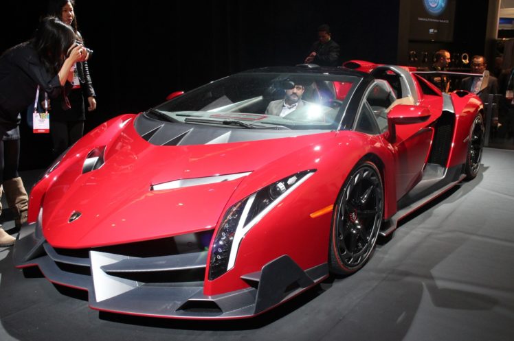 2014, Lamborghini, Roadster, Supercar, Veneno, Rosso, Red, Italan HD Wallpaper Desktop Background