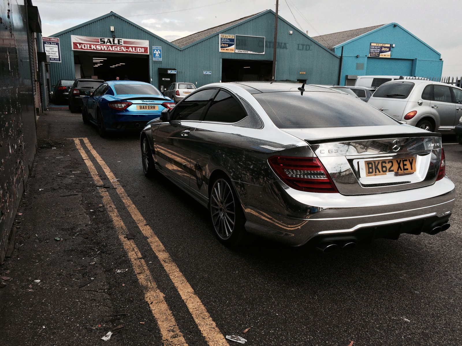 mercedes, C63, Amg, Wrap, Vinyl, Chrom Wallpaper