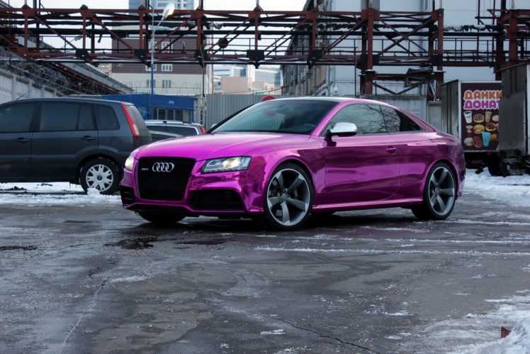 audi, Rs5, Wrap, Vinyl, Chrome, Purple HD Wallpaper Desktop Background