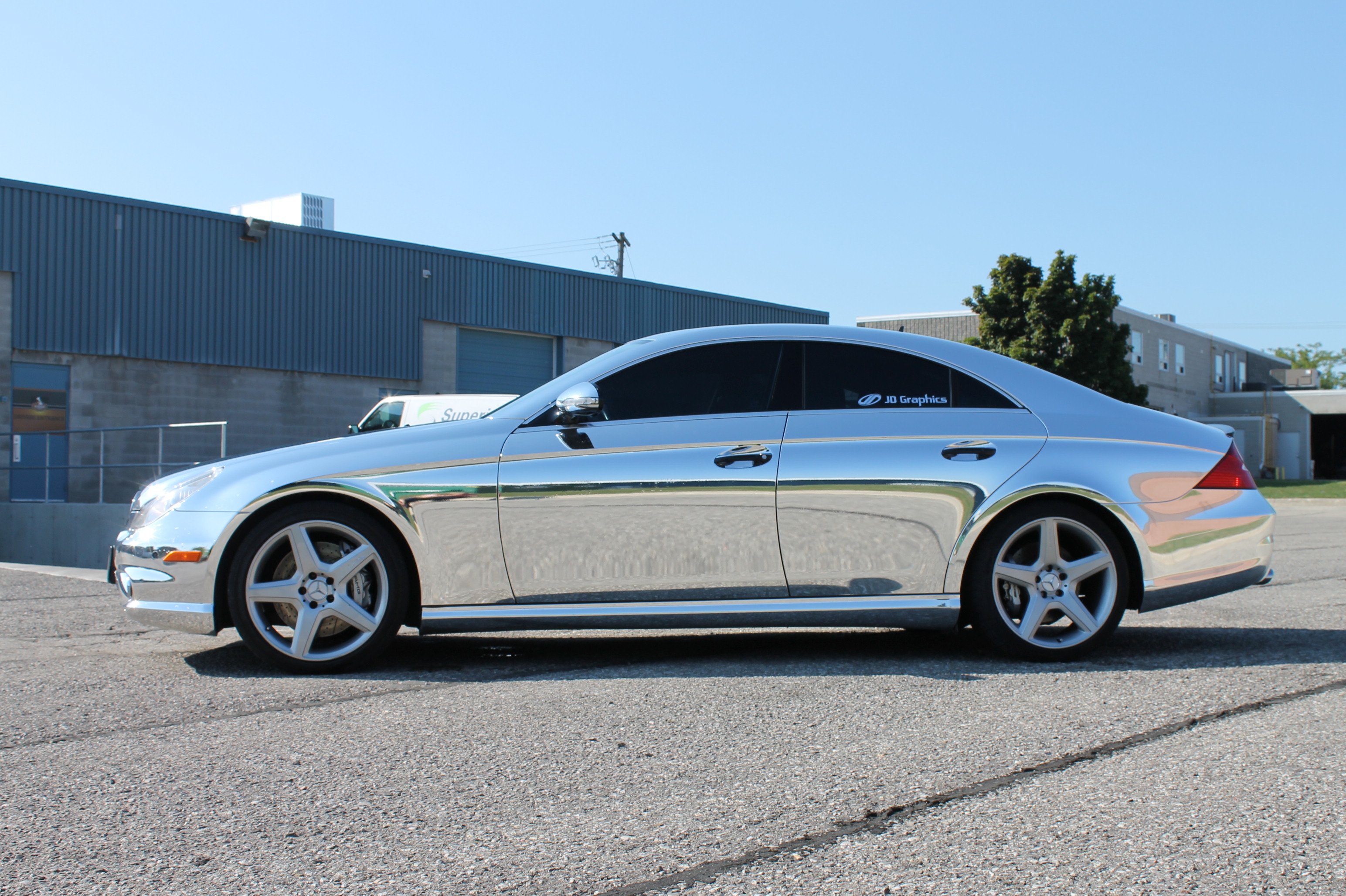 mercedes, Cls63, Wrap, Vinyl, Chrome Wallpaper