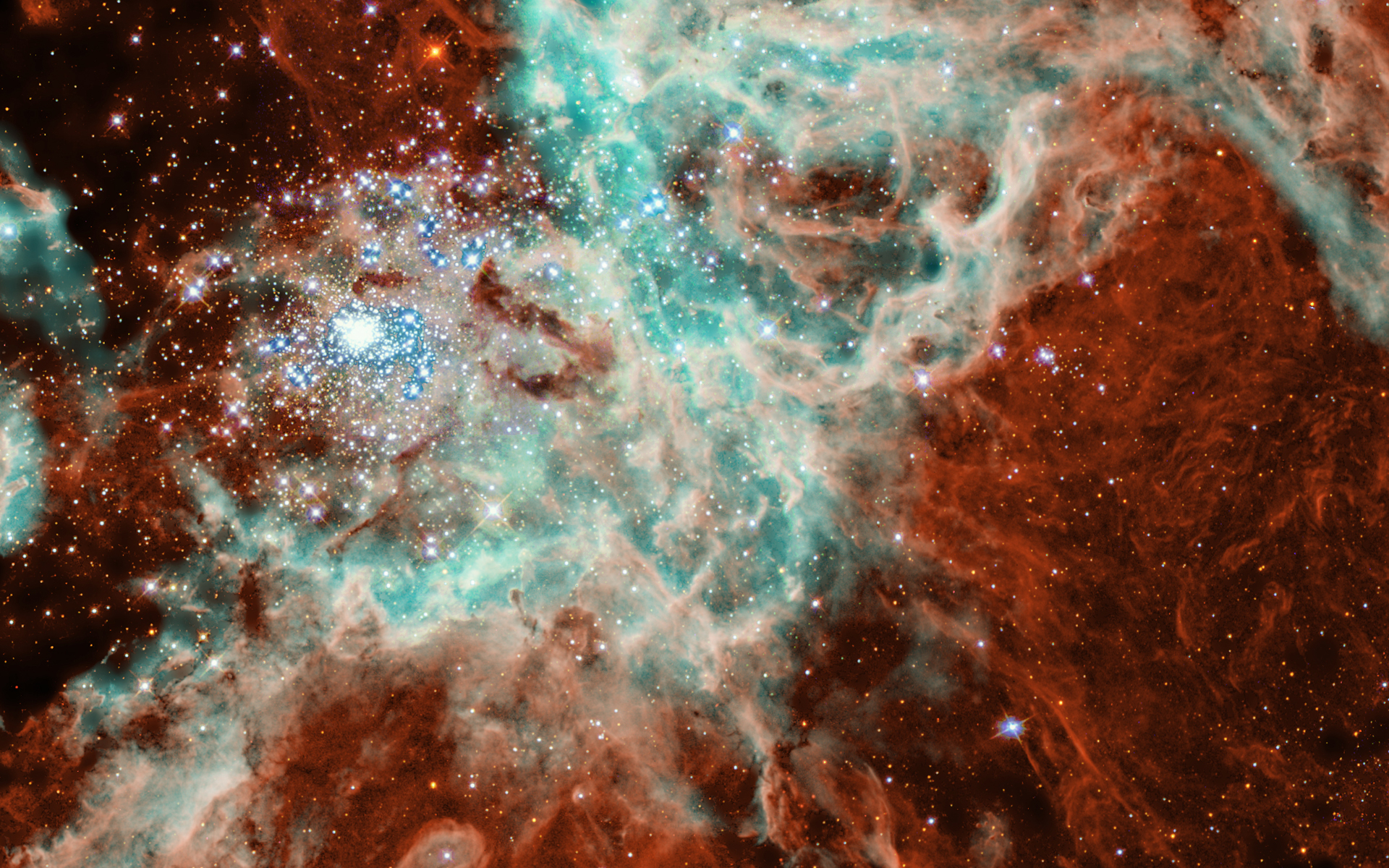 cluster, Sci fi, Space, Universe, Stars, Nebula, Light, Dust Wallpaper