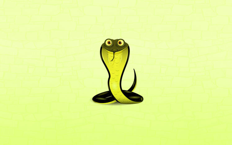 minimalism, Cobra, Snakes, Cartoon, Retiles, Animals, Eyes, Pov, Vector, Art HD Wallpaper Desktop Background