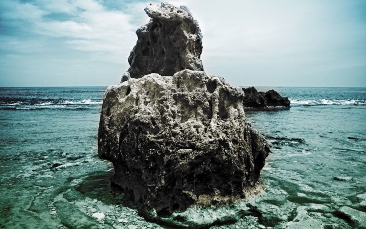 big, Rock, Over, Spain, Beach HD Wallpaper Desktop Background