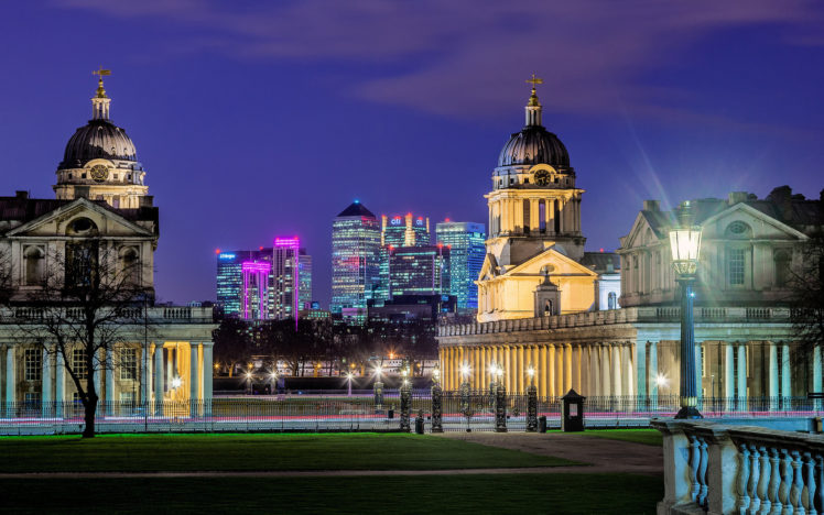 royal, Greenwich, Observatory, London, England, Architecture, Buildings, Night, Lights, Lamp, Park, World, Places, Cities, Skyscraper, Skyline, Cityscape HD Wallpaper Desktop Background
