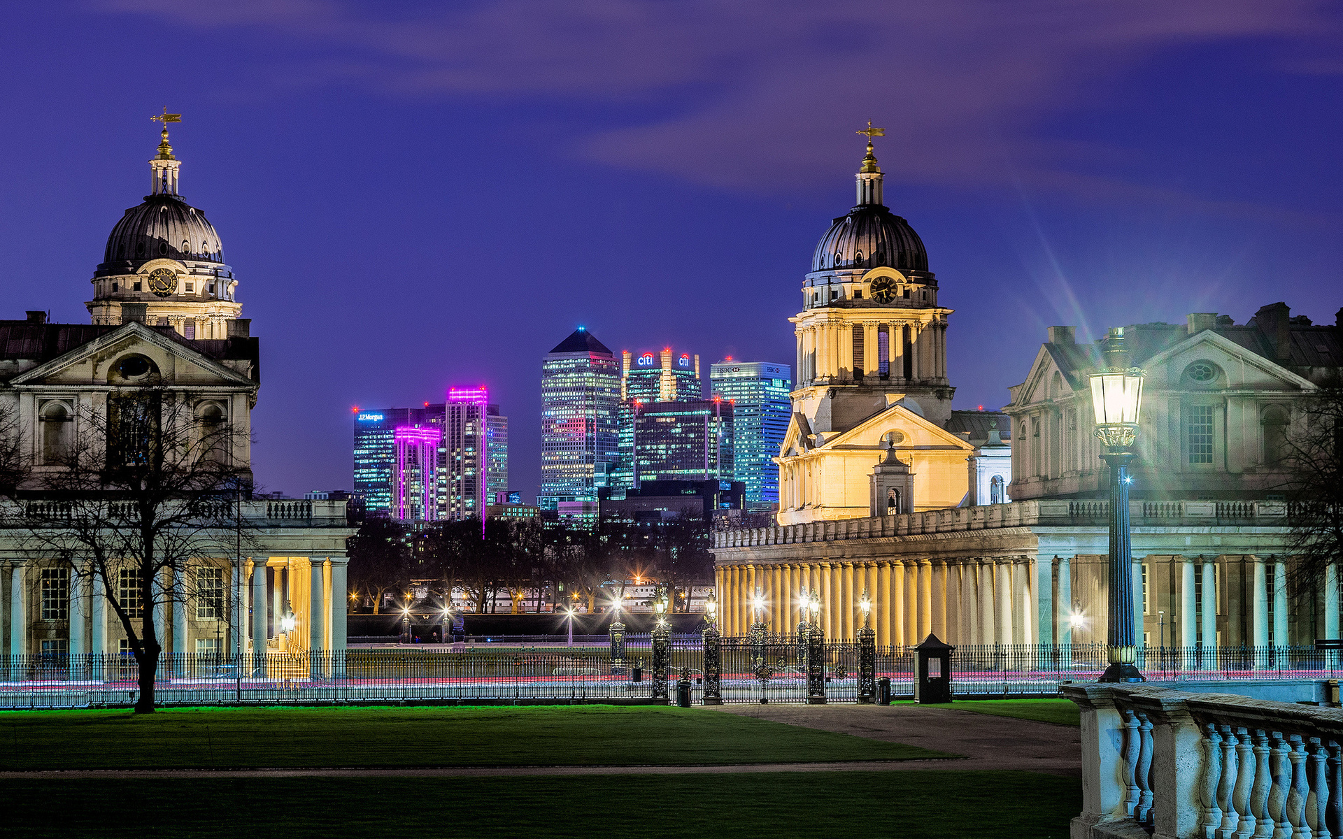 royal, Greenwich, Observatory, London, England, Architecture, Buildings, Night, Lights, Lamp, Park, World, Places, Cities, Skyscraper, Skyline, Cityscape Wallpaper