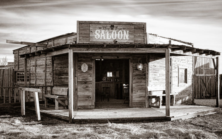 saloon, Bar, Wild, West, Sepia, American, Retro, World, History, Drinks, Architecture, Buildings, Black, White, Bw HD Wallpaper Desktop Background