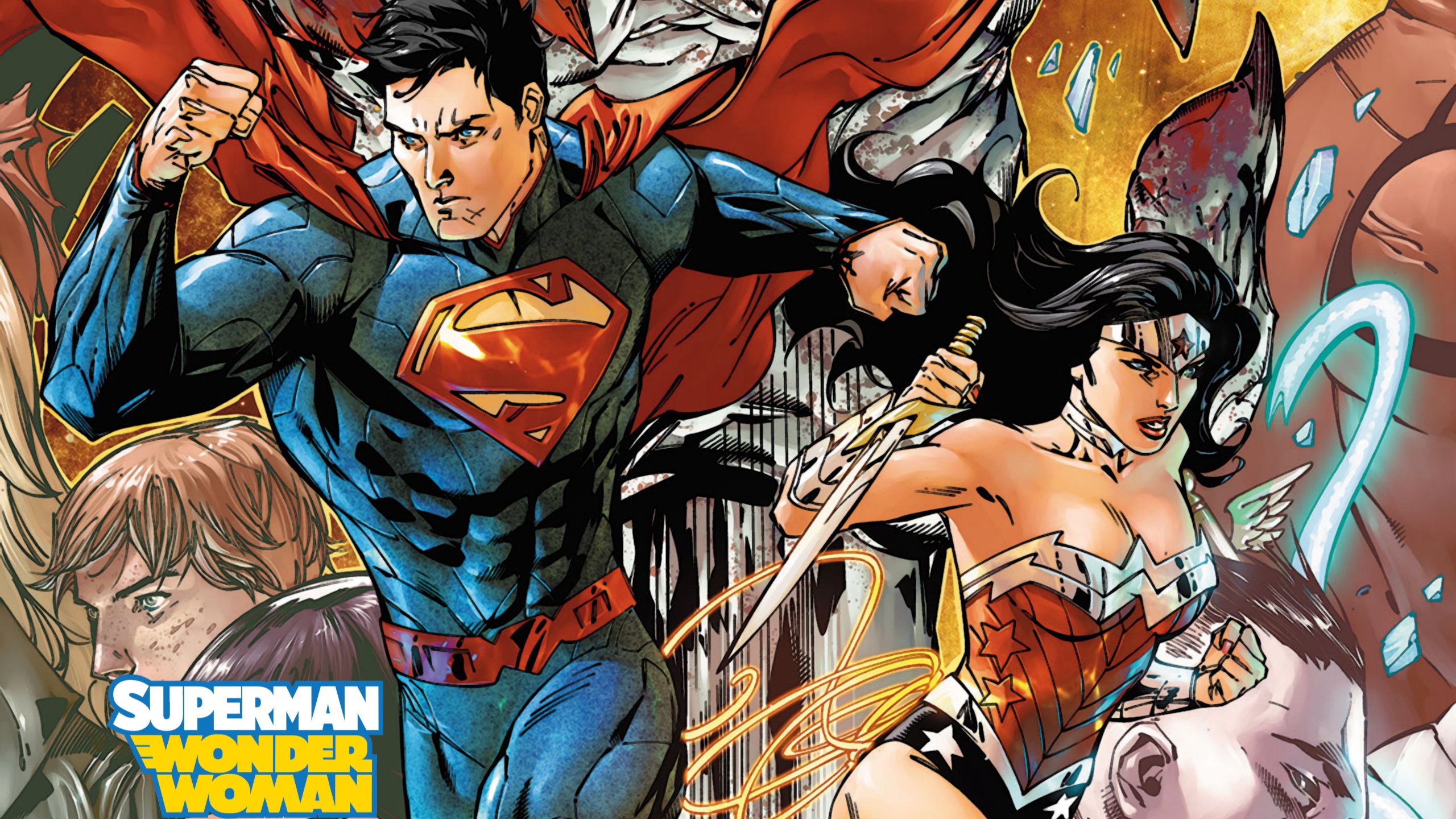 superman, Wonder, Woman, New, 52 Wallpaper
