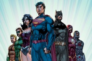 new, 52, Justice, League, Superman, Batman, Wonder, Woman