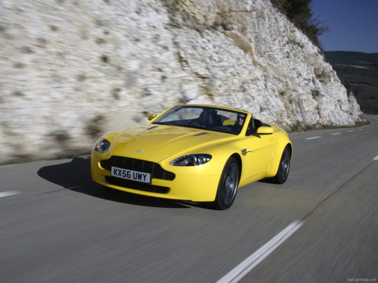 aston, Martin, V8, Vantage, Roadster, 2007 HD Wallpaper Desktop Background