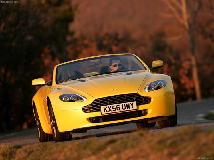 aston, Martin, V8, Vantage, Roadster, 2007 HD Wallpaper Desktop Background