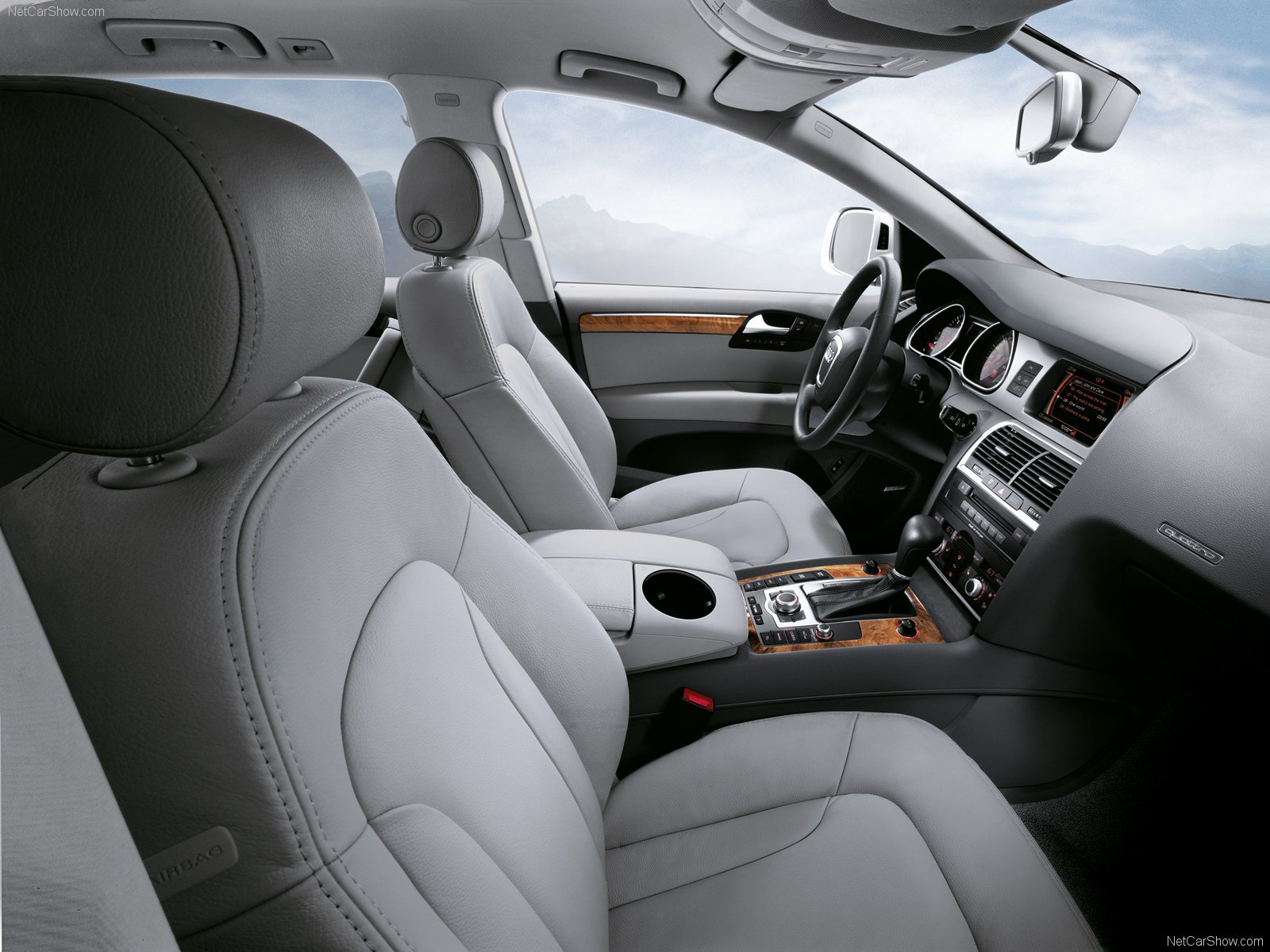 audi, Q7, 2008, Suv, Interior Wallpaper