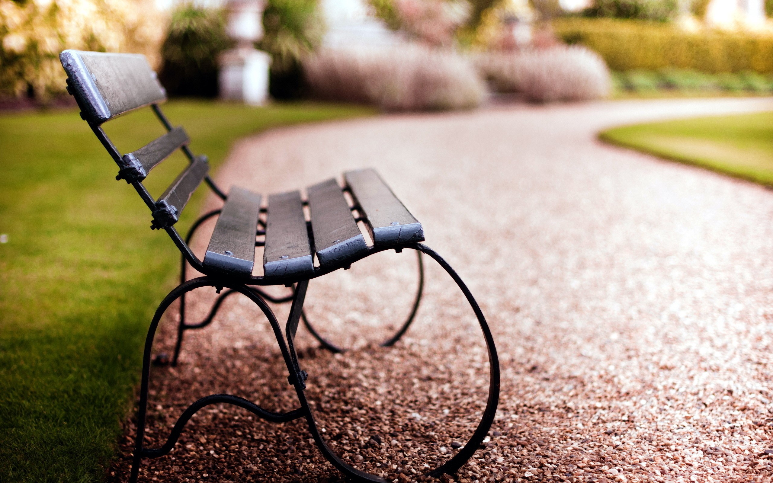 bench, In, The, Park Wallpaper