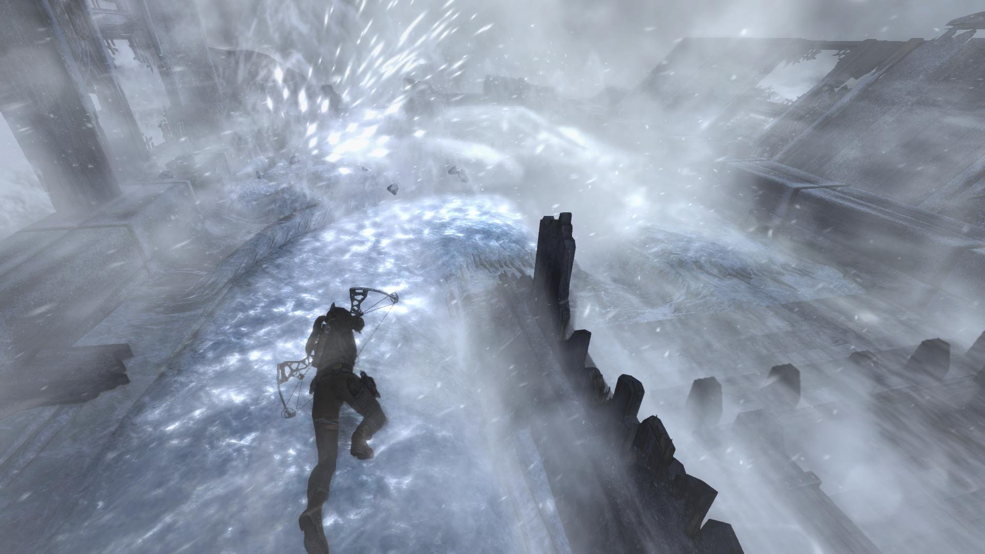 lara, Croft, Tombraider, Climbing, Ice Wallpaper