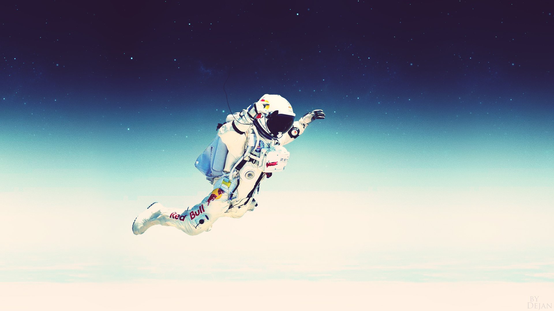 jump, Stratosphere, Felix, Space Wallpaper