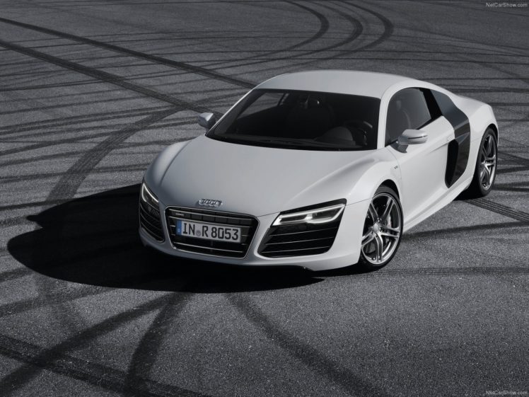 audi, R8, V10, 2013, Coupe, Supercars, White HD Wallpaper Desktop Background