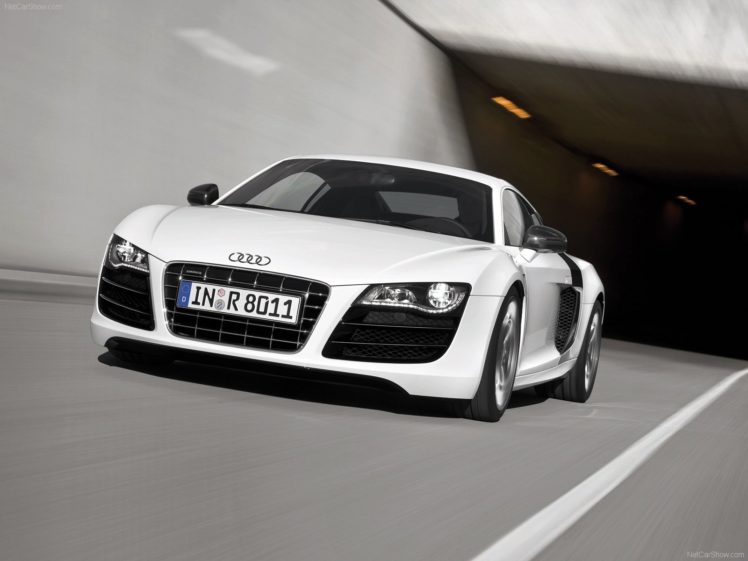 2010, Audi, Coupe, Supercars, V10, White HD Wallpaper Desktop Background