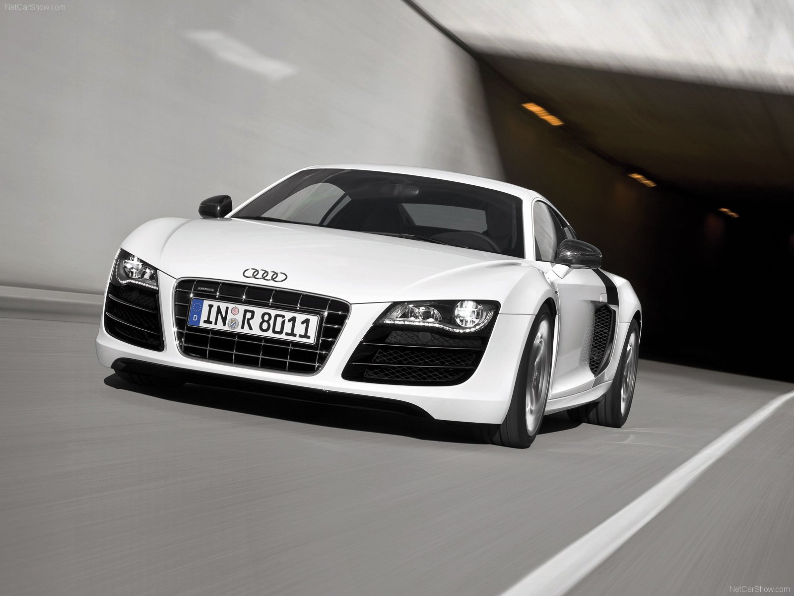 2010, Audi, Coupe, Supercars, V10, White Wallpaper