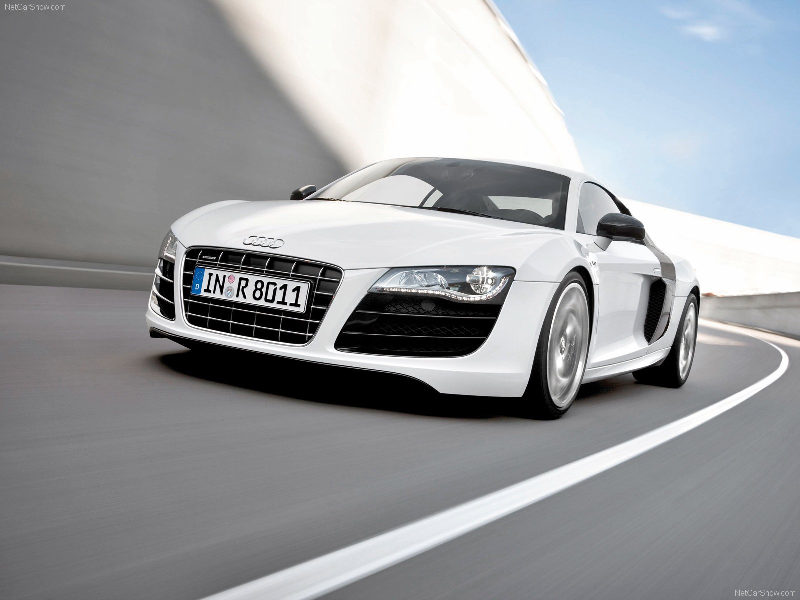 2010, Audi, Coupe, Supercars, V10, White Wallpaper