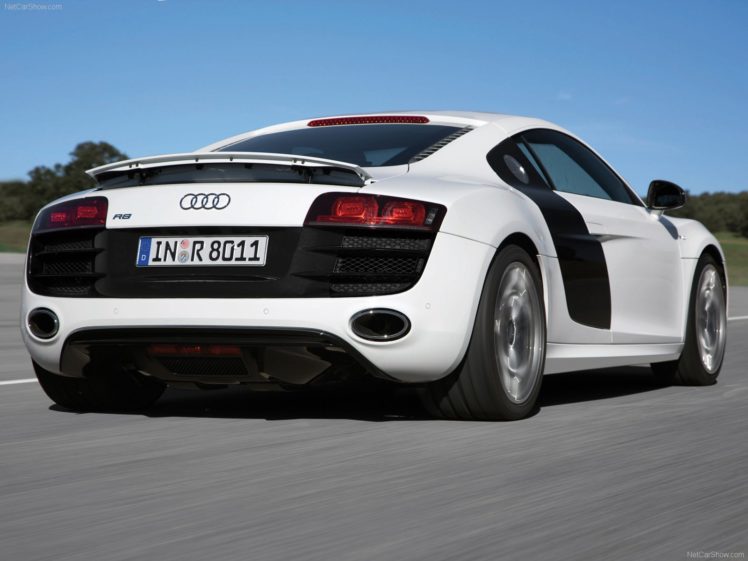 2010, Audi, Coupe, Supercars, V10, White HD Wallpaper Desktop Background