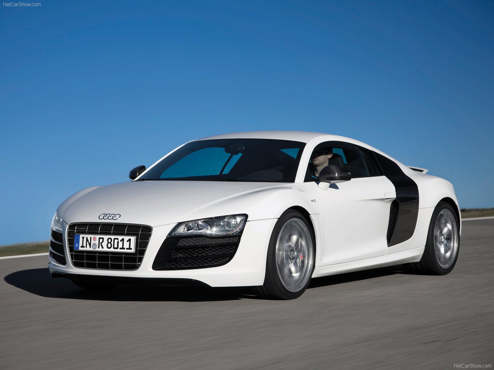 2010, Audi, Coupe, Supercars, V10, White Wallpaper