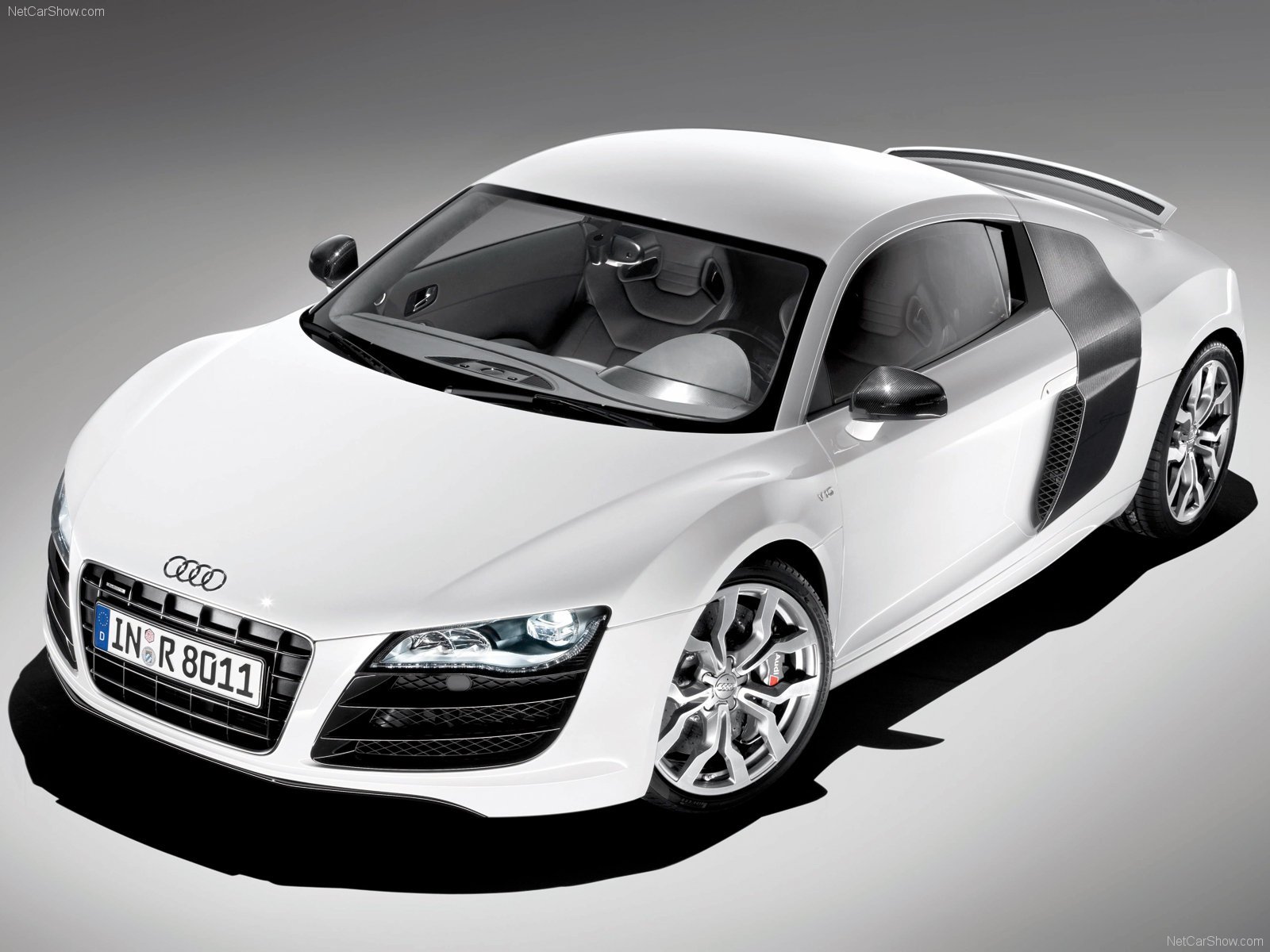 2010, Audi, Coupe, Supercars, V10, White Wallpaper