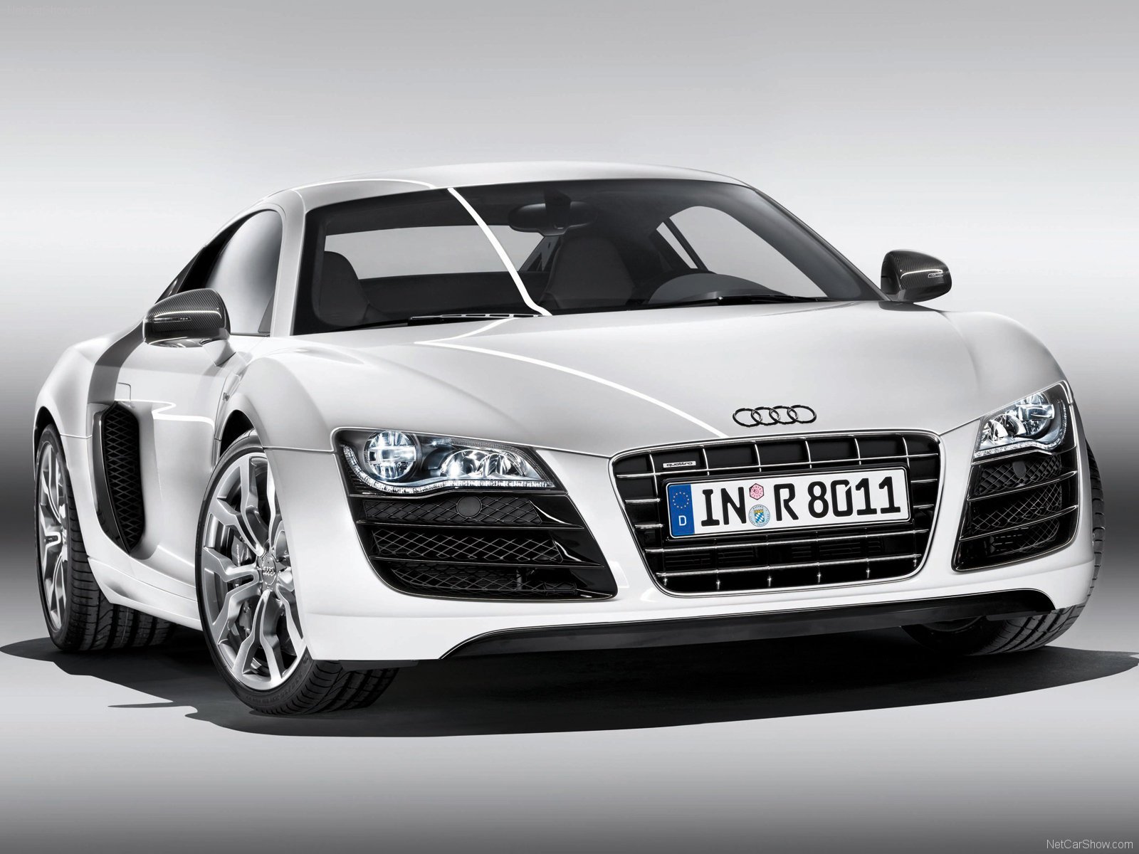 2010, Audi, Coupe, Supercars, V10, White Wallpaper