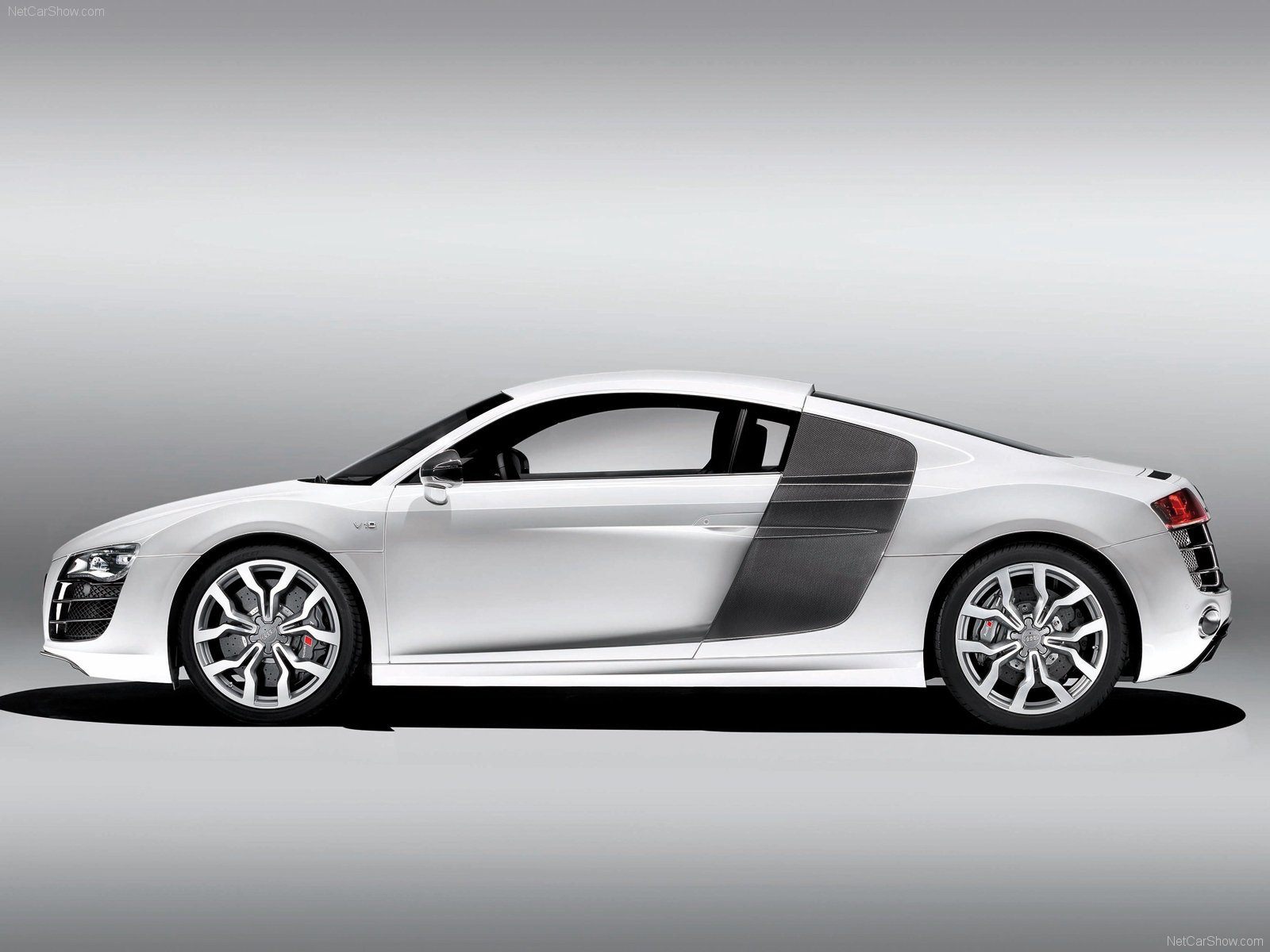 2010, Audi, Coupe, Supercars, V10, White Wallpaper