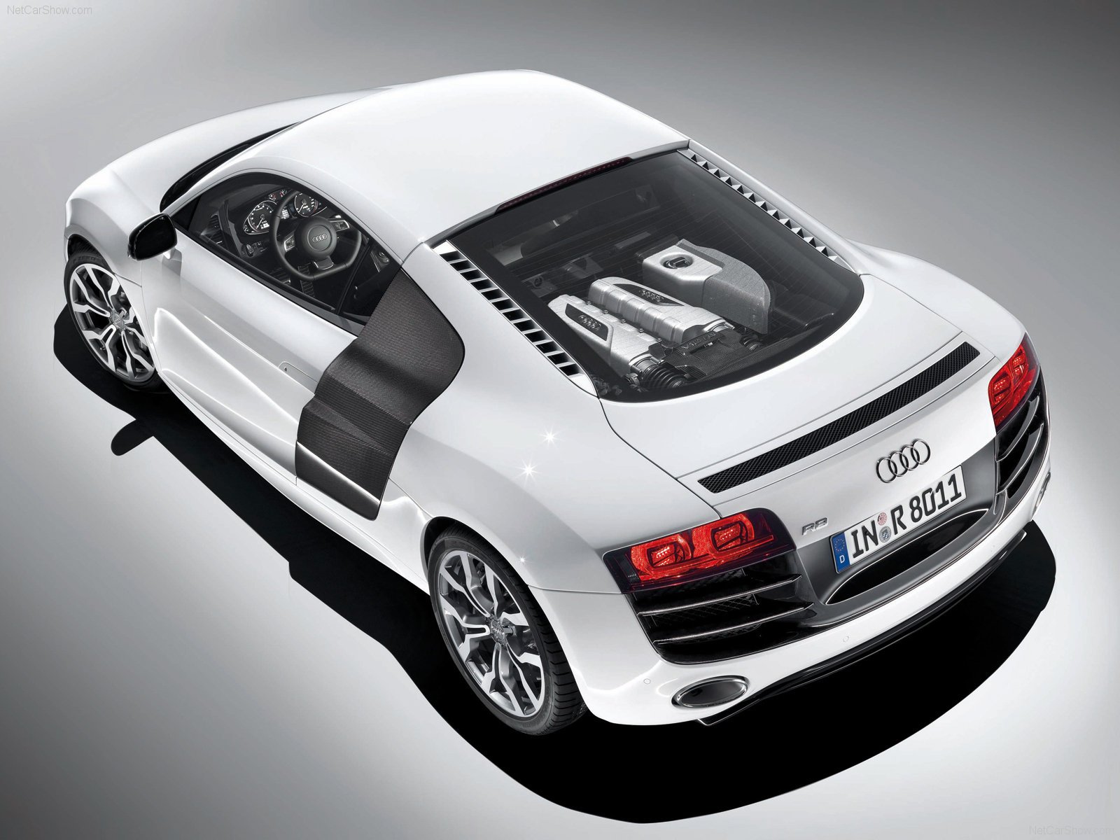 2010, Audi, Coupe, Supercars, V10, White Wallpaper