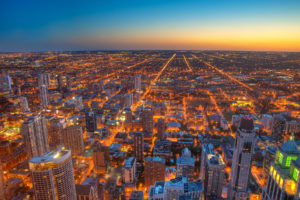 chicago, World, Cities, Architecture, Buildings, Skyscrapes, Hdr, Lights, Roads, Cityscape, Skyline, Sky, Sunset, Sunrise