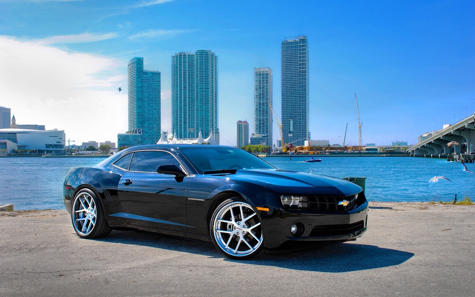 chevrolet, Camaro, Ss, Tuning, Muscle, Cars, Hot, Rods, Black, Architecture, Buildings, Skyscrapers Wallpaper
