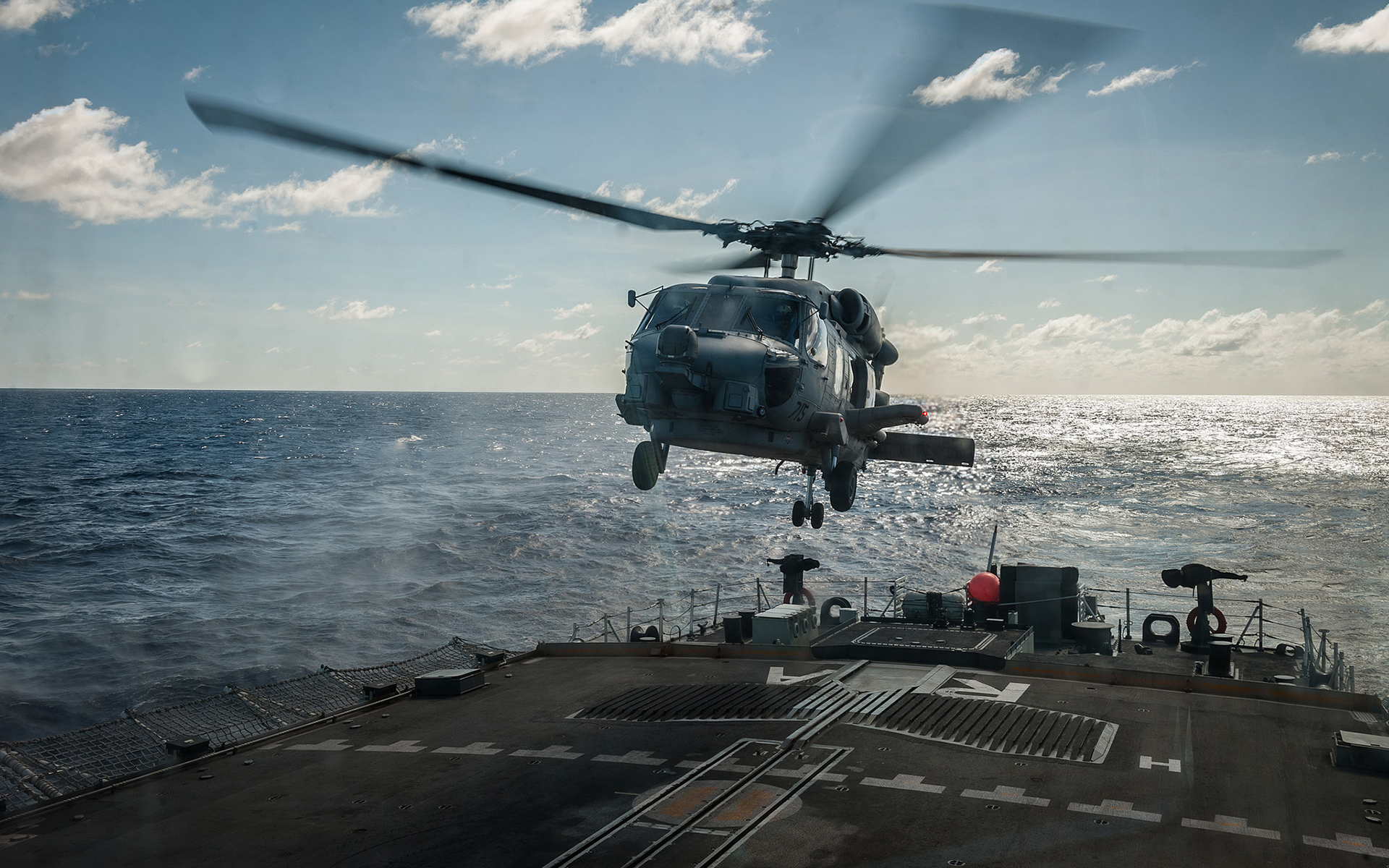 flight, Military, Helicopters, Ships, Boat, Ocean, Sea, Transport, Sky Wallpaper