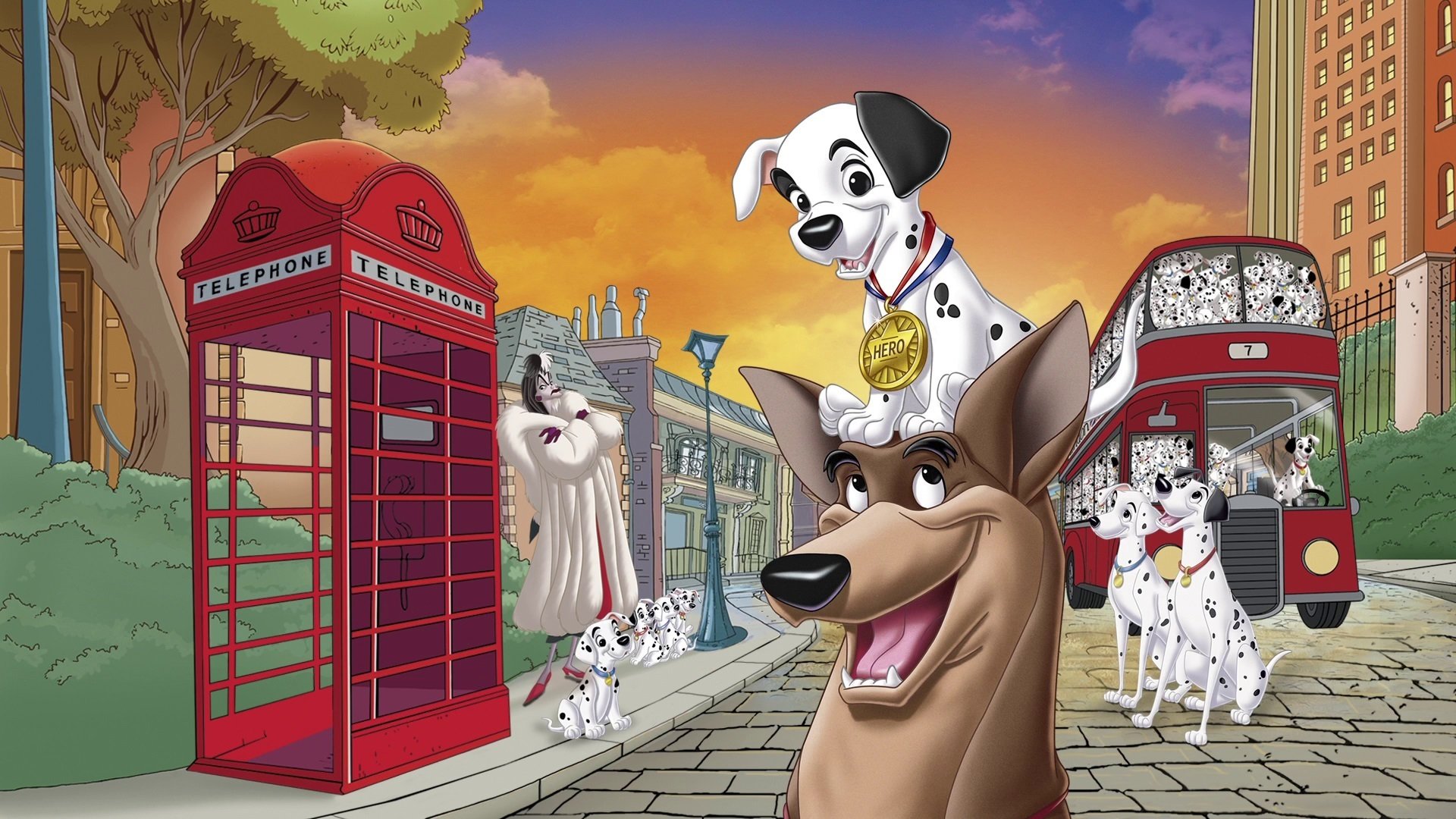 101 dalmatians, Comedy, Adventure, Family, Dog, Puppy, 100, Dalmatians, Disney Wallpaper