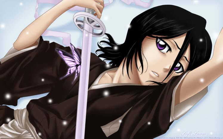 bleach, Rukia, Kuchiki, Weapons, Sword, Katana HD Wallpaper Desktop Background