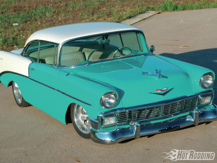 1956, Chevrolet, 210, Hot, Rods, Retro, Classic, Blue HD Wallpaper Desktop Background
