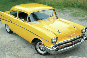 1957, Chevrolet, 210, Hot, Rods, Retro, Classic, Yellow
